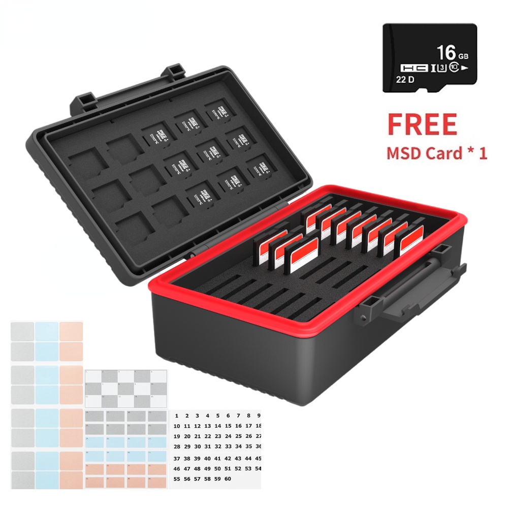 Hộp đựng thẻ nhớ JJC Micro SD/ PSV/ game NS/ CFexpress Loại A 36 khe + thẻ TF có bán lẻ hộp