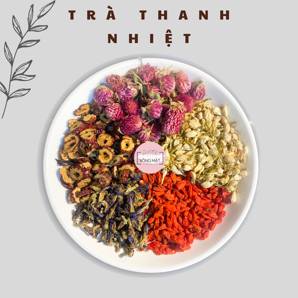 SET 30 gói TRÀ DƯỠNG NHAN + tặng bình thủy tinh 500ml đẹp da, dễ ngủ