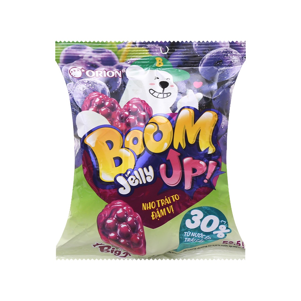 Kẹo dẻo boom vị dâu / nho / đào Orion gói 52.5g