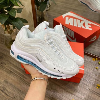 (sẵn)giày thể thao max 97 nam nữ trắng đế xanh hot 2020
