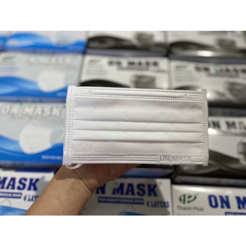 Khẩu trang y tế ON MASK 4 lớp kháng khuẩn chính hãng hộp 50c | BigBuy360 - bigbuy360.vn