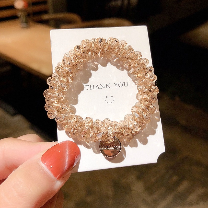 Dây cột tóc đính đá thời trang phong cách Hàn Quốc