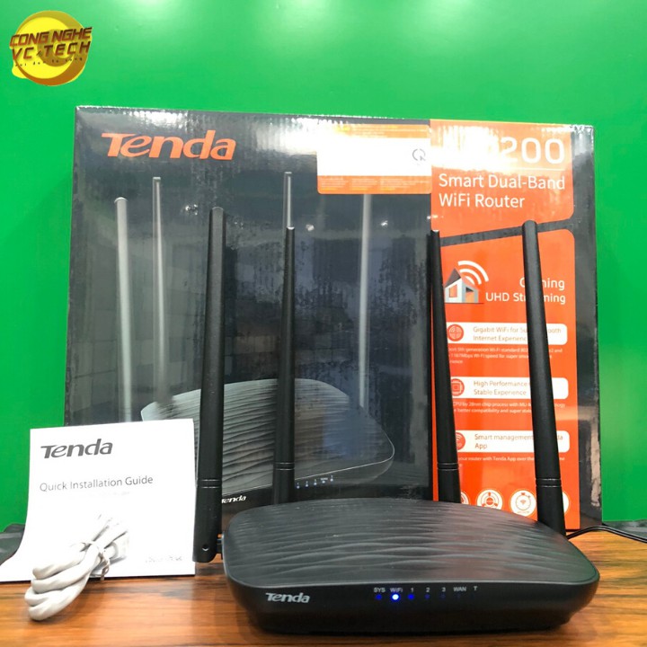 [Mã ELMS05 giảm 5% đơn 300k](Hàng Chính Hãng)Bộ Phát Wifi Chuẩn AC1200 Tenda AC5 | BigBuy360 - bigbuy360.vn