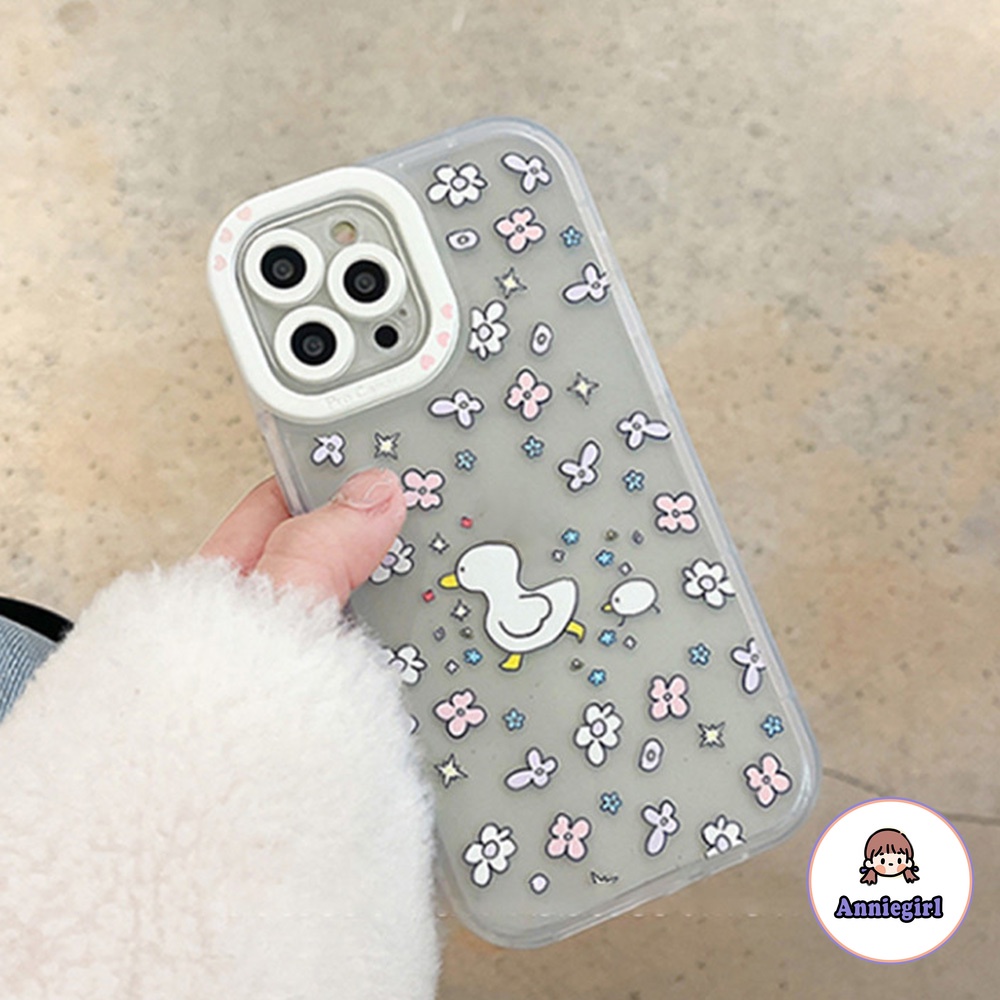 Ốp Điện Thoại TPU Mềm Siêu Mỏng Chống Sốc In Hình Hoa Cúc Cho IPhone 14 13 12 11 Pro Max X XR 8 7 Plus