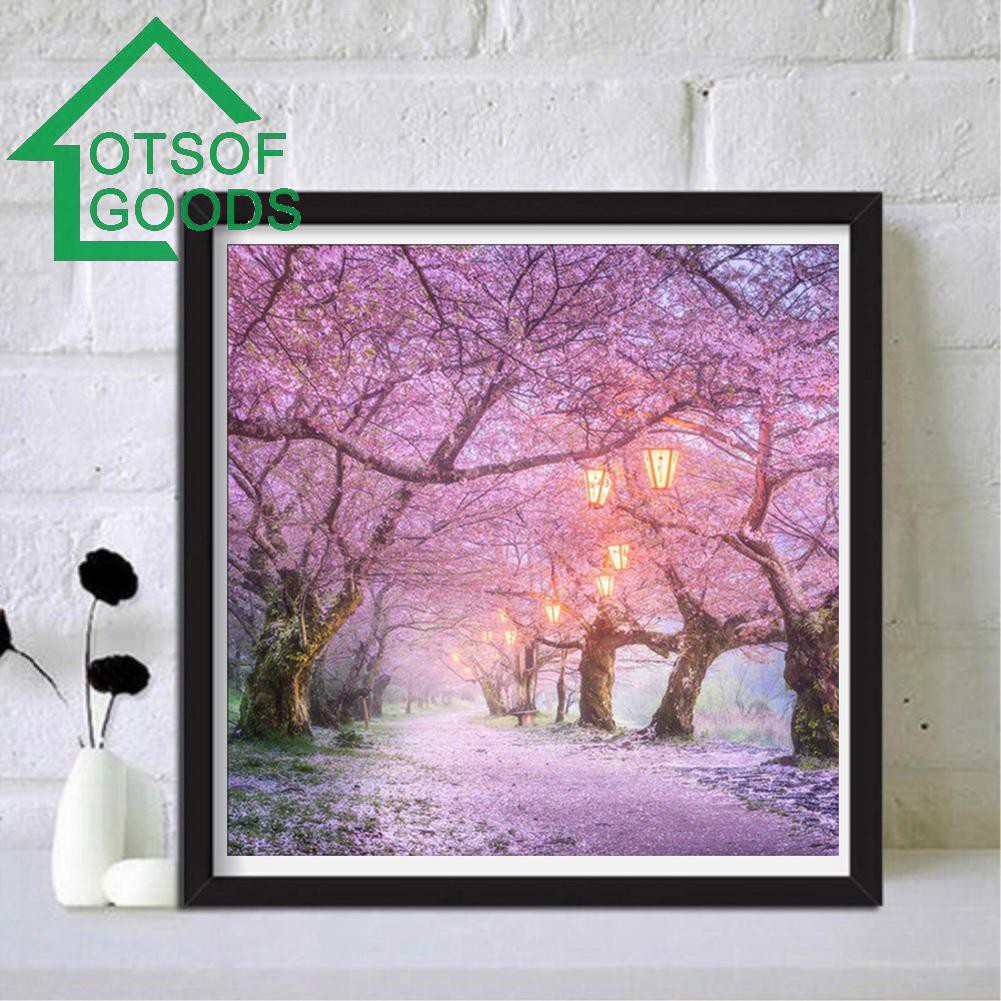 Bộ tranh đính đá 5D tự hoàn thành họa tiết tranh vẽ phong cảnh trang trí nhà tiện dụng | BigBuy360 - bigbuy360.vn