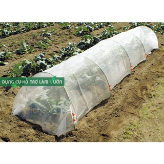 Bộ khung vòm trồng rau cao 70cm rộng 90cm, gồm khung vòm lưới chắn côn trùng kẹp giữ màng
