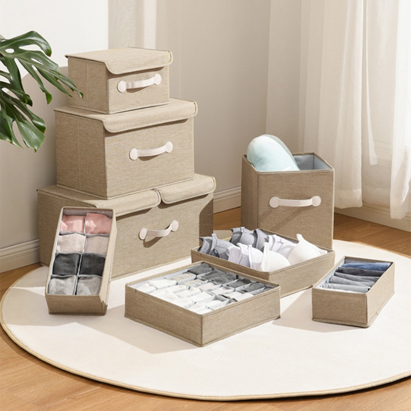 Set 4 Hộp Đựng Đồ Lót / Vớ Có Thể Gấp Gọn Tiện Dụng Cho Gia Đình