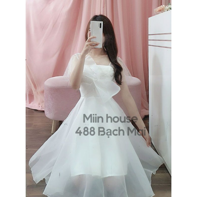 Váy prom nơ lệch tay ngọc | BigBuy360 - bigbuy360.vn