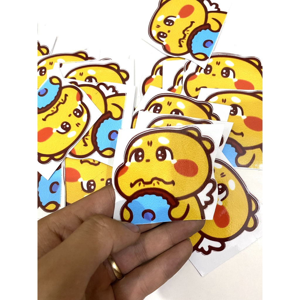 Tem Sticker Hình Khung Long Tem 3 Lớp Cao Cấp