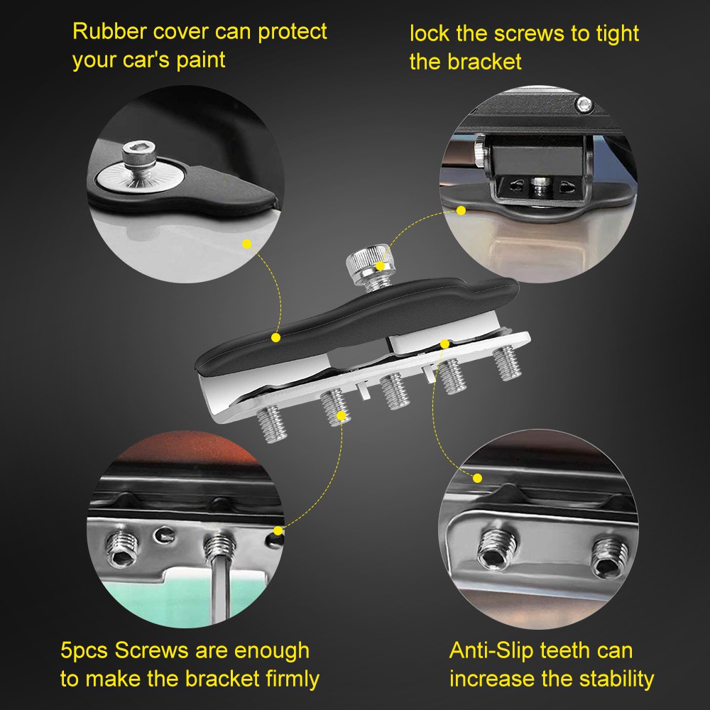 UNI-SHINE 2 cái / bộ Máy hút mùi Đèn LED làm việc Thanh giá đỡ Giá đỡ Kẹp Giá đỡ đèn động cơ Clip cho Đèn LED làm việc Offroad