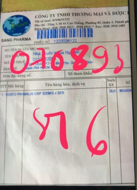 Primalis (Đức)(hỗ trợ giảm sự tiến triển của phì đại lành tính tuyến tiền liệt,khó tiểu,tiểu nhiều lần,30viên tặng 5viên