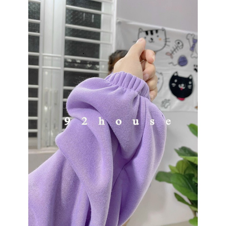 Áo khoác nỉ basic trơn có nón phom rộng freesize / Áo gió ulzzang unisex