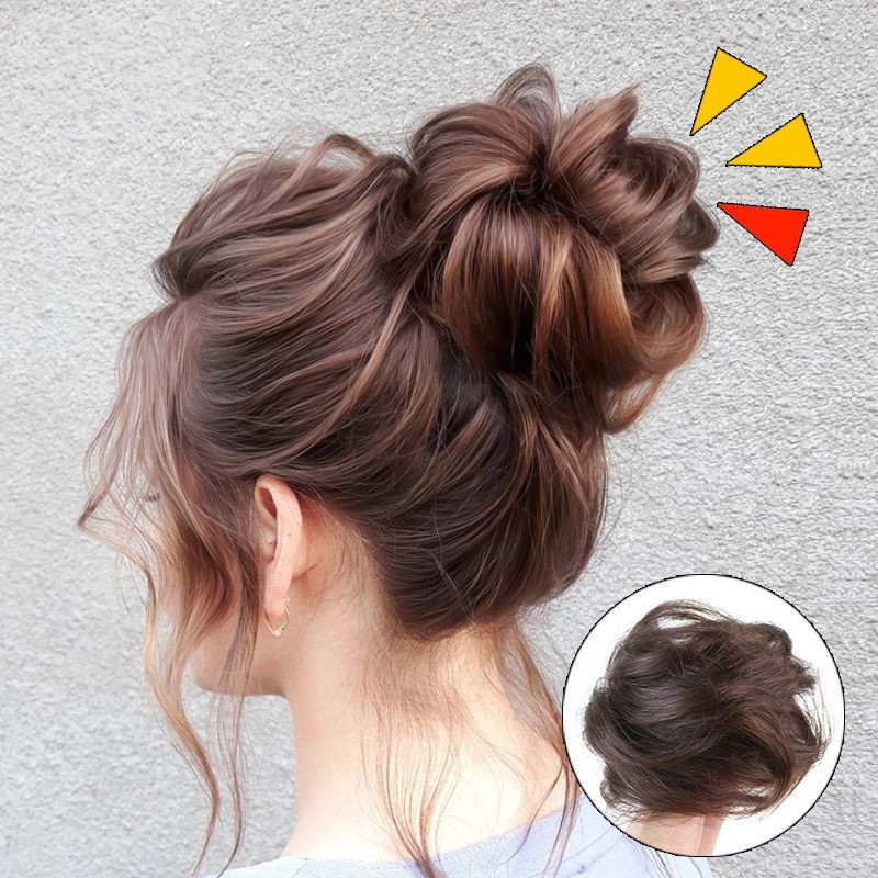 Búi Tóc Xoăn Giả Thời Trang Cho Nữ