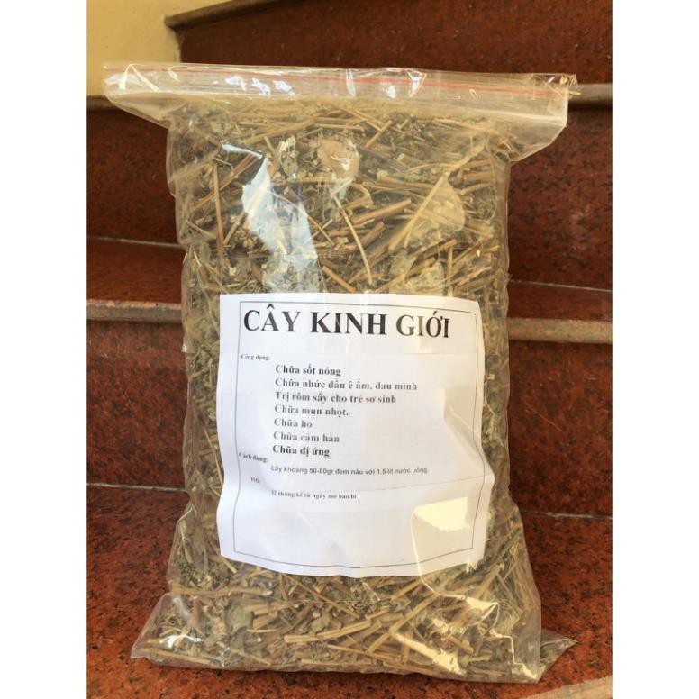 1kg cây kinh giới khô phơi nắng xanh thơm đẹp.