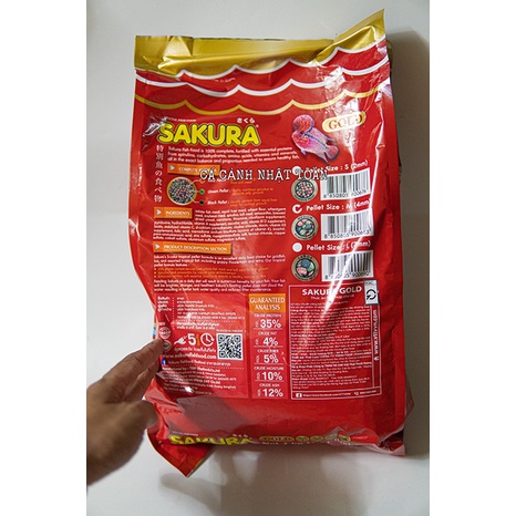 THỨC ĂN CÁ CẢNH SAKURA GOLD 35% PROTEIN TÚI 2KG