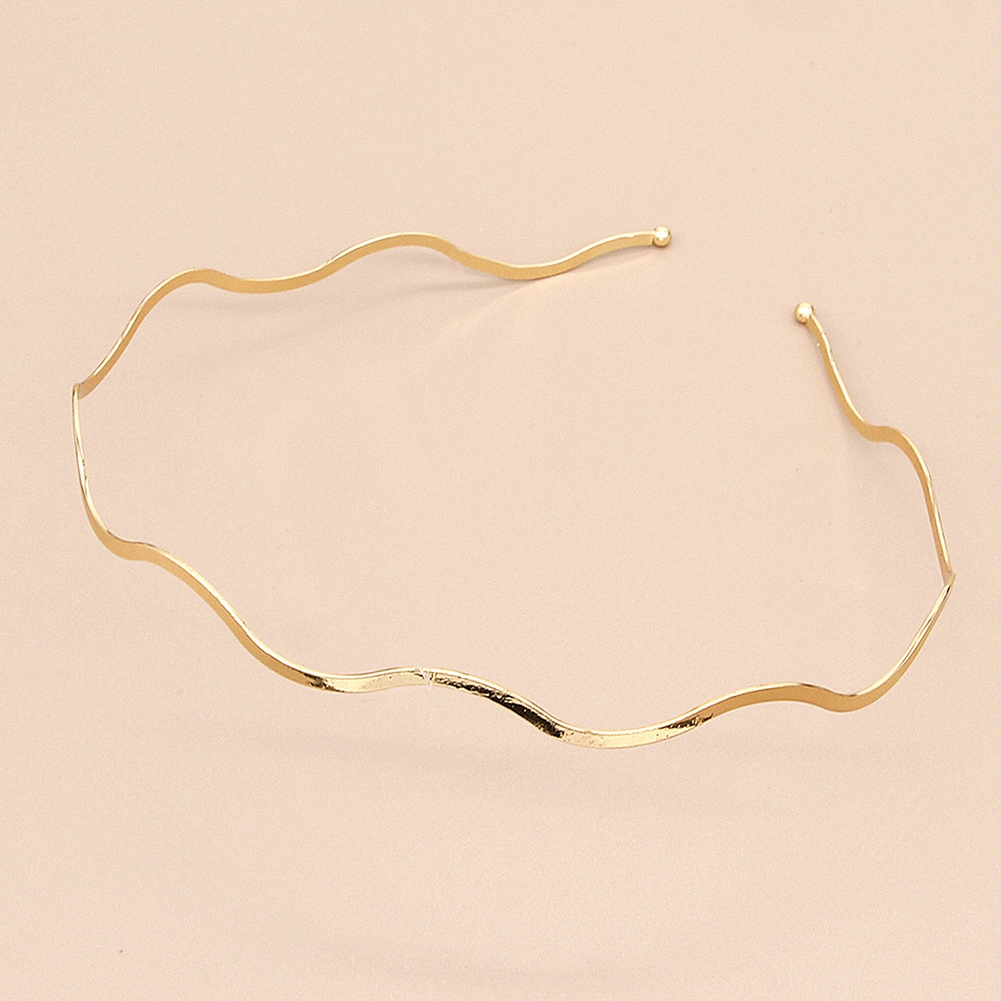 Cài Tóc Kim Loại Thiết Kế Gợn Sóng Thanh Lịch Cho Nữ