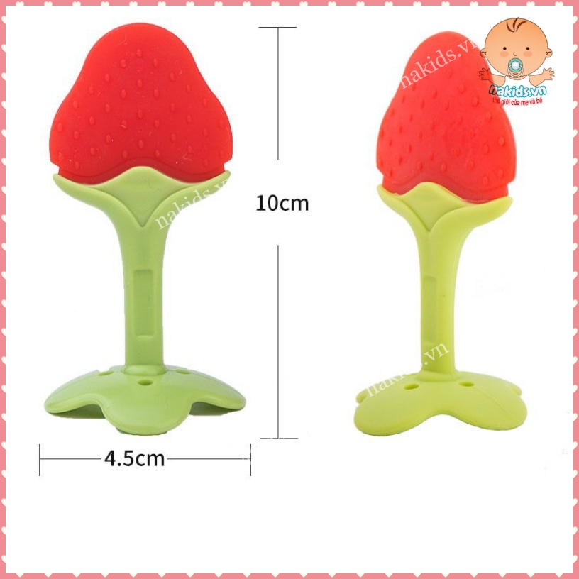 Gặm Nướu Silicon Hình Hoa Qủa Kích Thích Mọc Răng Cho Bé [Có Hộp Đựng] - MS13