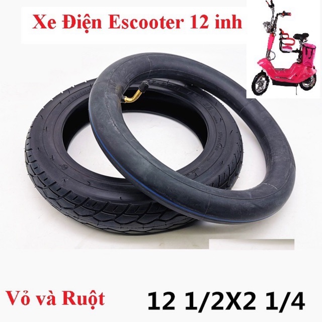 Bộ săm lốp xe điện e-coster 12inh