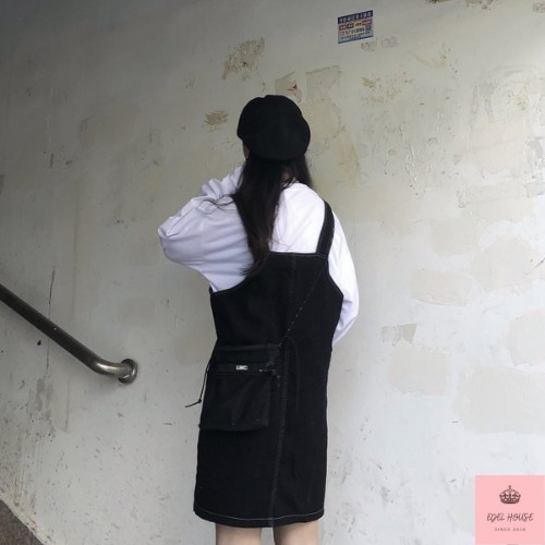 Váy Yếm Logo Chỉ Nổi Chất Thái Chéo Mặc Mùa Đông Mùa Hè Đều Được Edel Ảnh Cận Chất + Đánh Giá | BigBuy360 - bigbuy360.vn