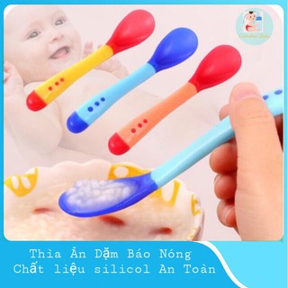 Thìa ăn dặm báo nóng cảm ứng nhiệt độ cho bé