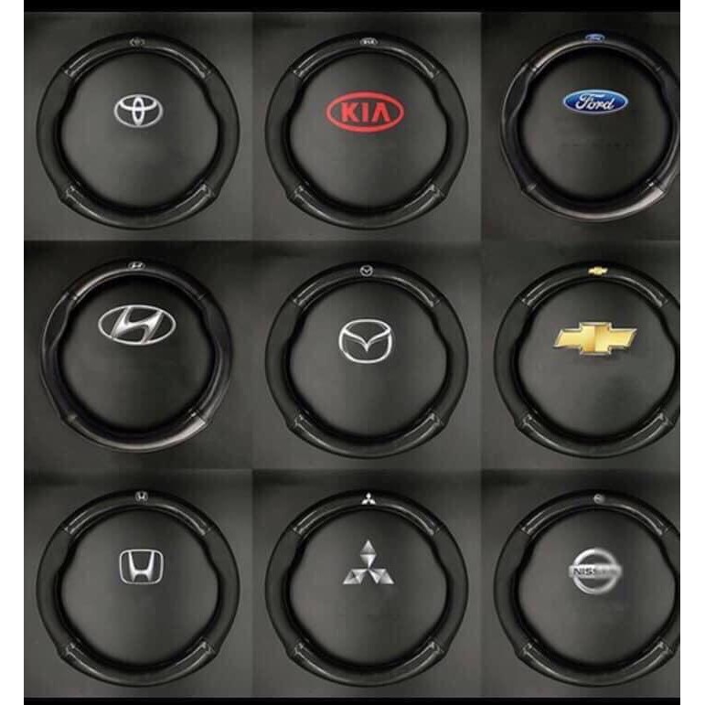 Bọc vô lăng Cacbon CAO CẤP có logo hãng xe