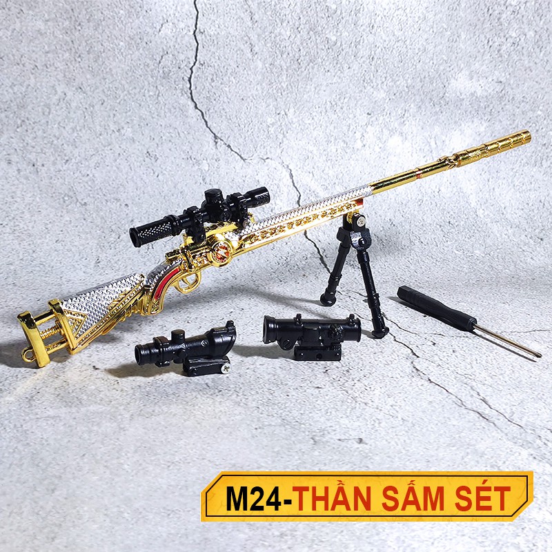 Mô Hình Trưng Bày PUBG Mini M24 Thần Sấm Sét dài 24cm