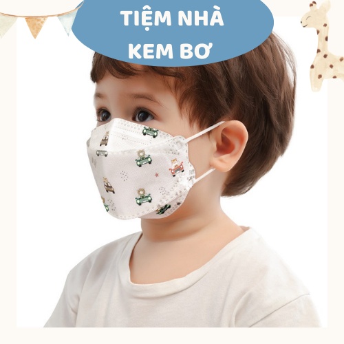 Khẩu Trang KF94 4 Lớp Công Nghệ Hàn Quốc Cho Bé Trai Bé Gái Kháng Khuẩn Chống Bụi Mịn