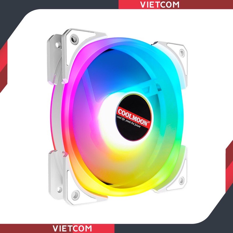 Fan Led Coolmoon U1 - Led RGB Dual Ring (led viền- led tâm)