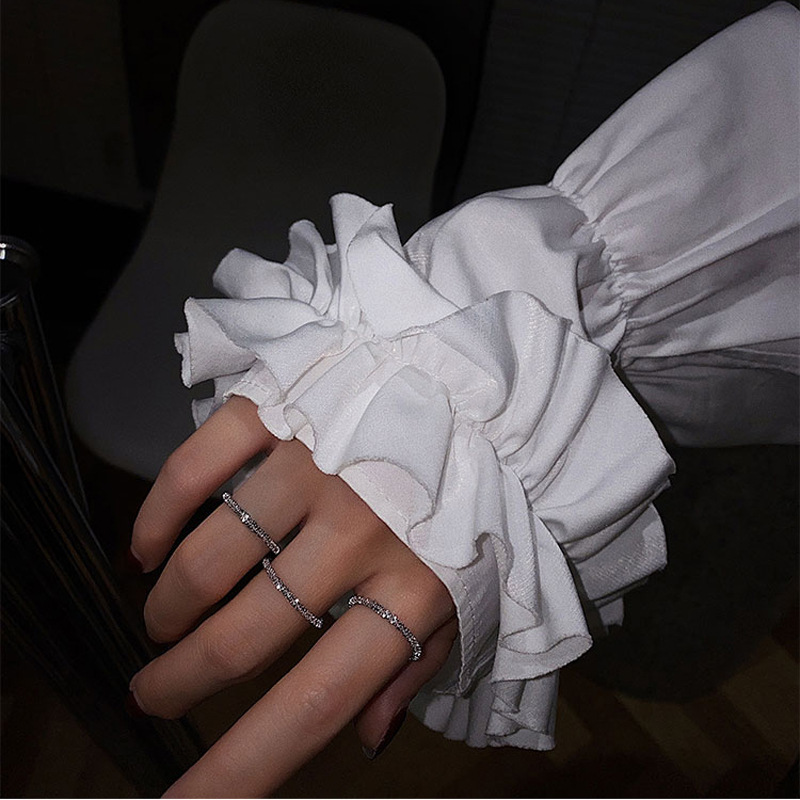 Nhẫn Lấp Lánh 16mm Thiết Kế Đơn Giản Thời Trang