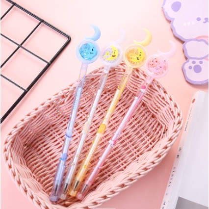 Bút kim tuyến mặt trăng BKT41 viết gấu thỏ hologram cute dễ thương