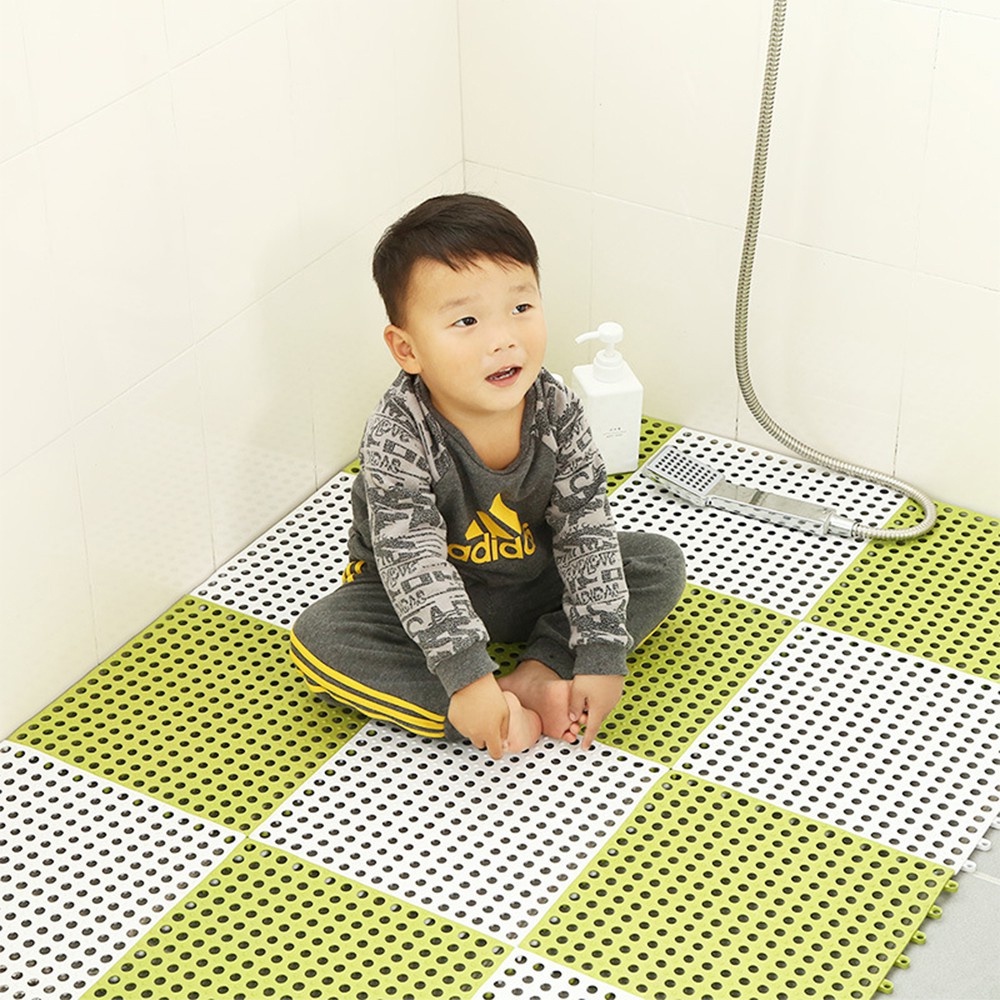 [Tổng Kho Sỉ] Tấm Lót Sàn Thảm Nhựa Ghép Decor KIỂU Ô Tròn T3 - 30X30Cm - Nhựa Dày Chống Trơn Trượt, Khô Thoáng Nhà Tắm