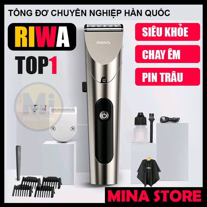 Tông Đơ Chăm Sóc Tóc Hàn Quốc Riwa Pro, Tông Đơ Cắt Tóc Chuyên Nghiệp, Bảo Hành Sieu Dài