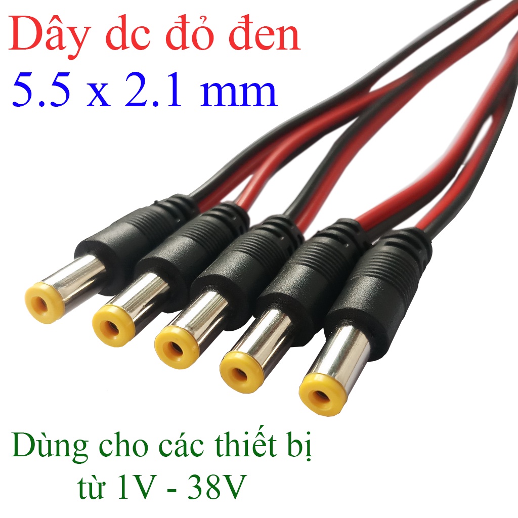 DC,Dây nối nguồn dc,jack dc ,dây dc,chịu tải tốt từ 1 đến 24v...