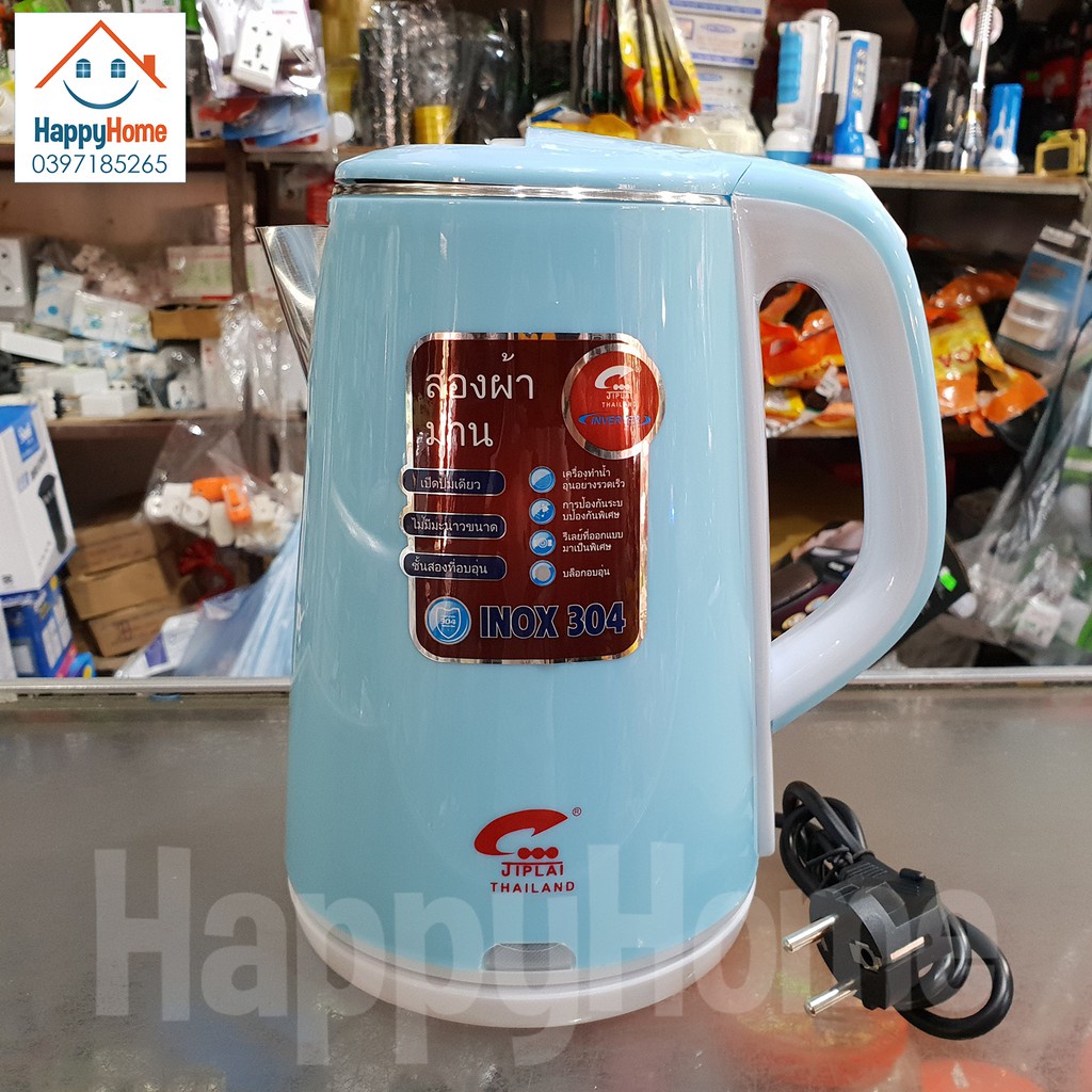 Ấm siêu tốc 2 lớp Misushita Thái Lan 2.2L  1500W Đun Nhanh Sôi