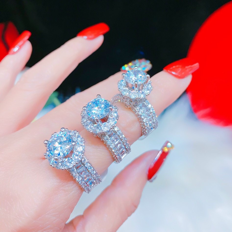 [Nhẫn Đá Baguatte Luxury- Nhiều Màu - Không Đen Không Ngứa] - Trang Sức Nữ Đẹp - HN20406 - nhẫn vàng nữ 18k hcm nhẫn vàn