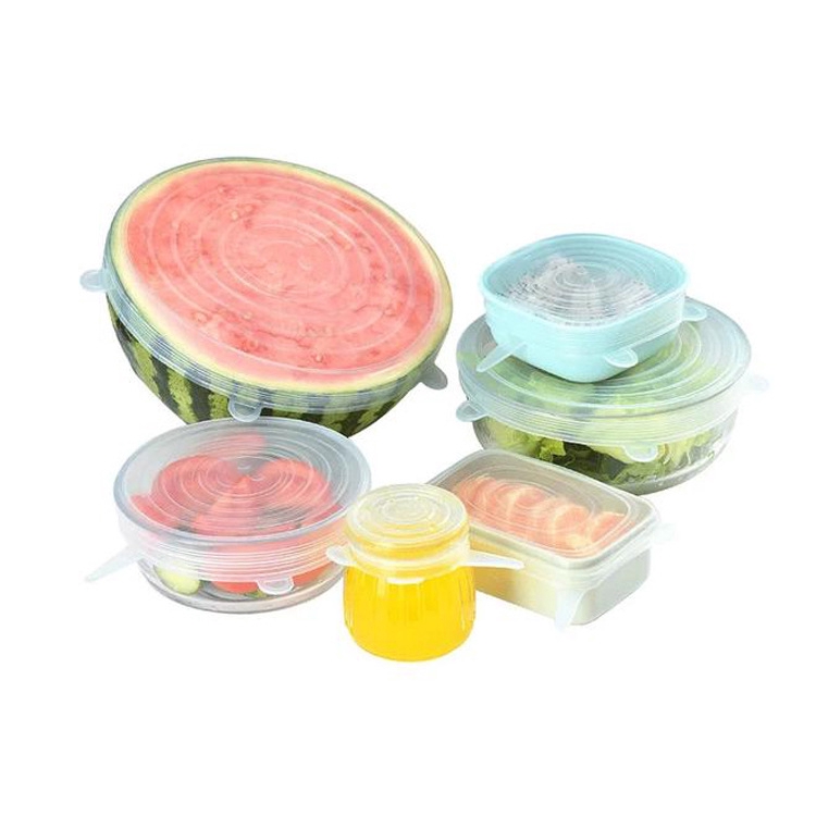 Set 6 nắp đậy silicon để bảo quản thực phẩm tiện lợi cho gia đình