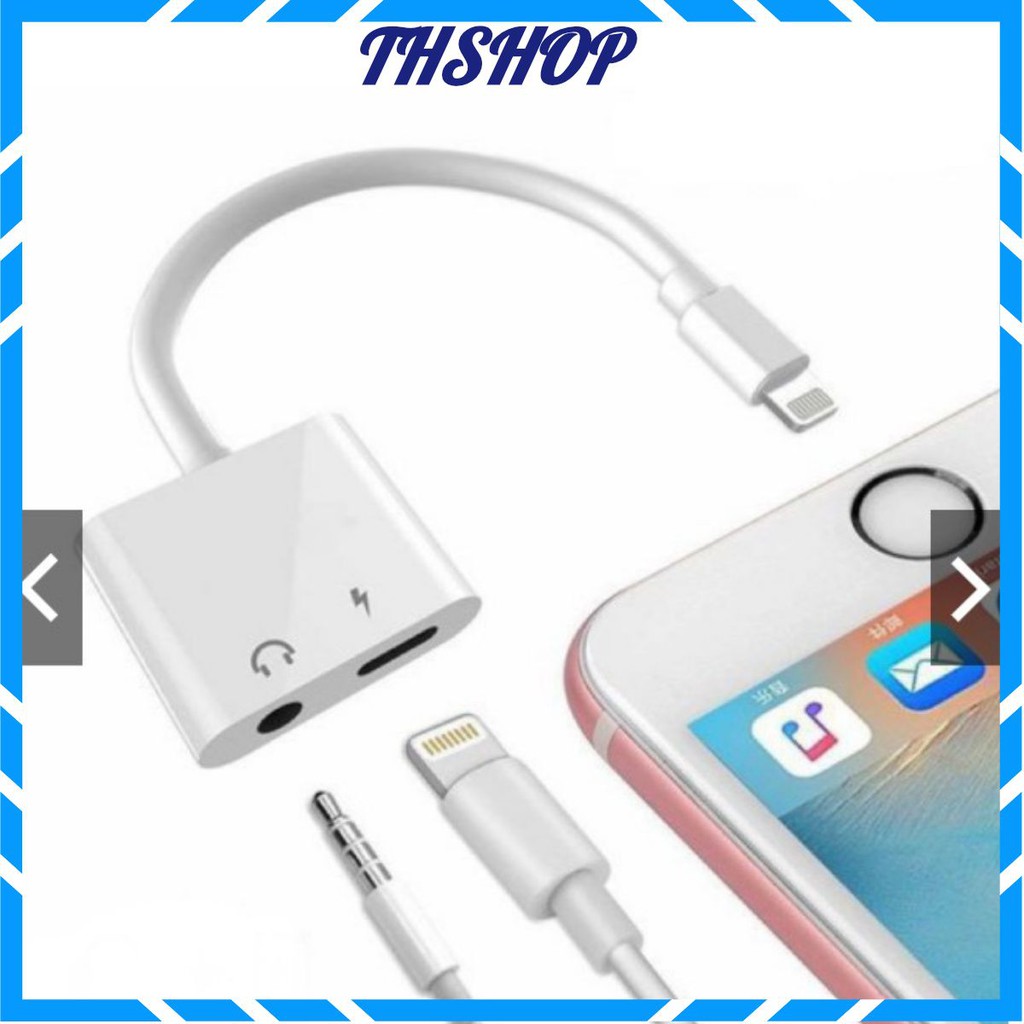 Cáp Chuyển Đổi Iphone 2 Trong 1 Vừa Sạc Vừa Cắm Tai Nghe Cổng Lightning Và Jack 3.5 Dành Cho Iphone