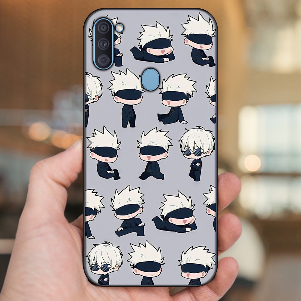 Ốp lưng Samsung A11, M11 viền đen in hình Satoru Jujutsu Kaisen