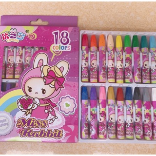 Sáp màu dầu 18 màu micky 1 hộp