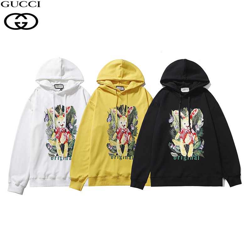 Áo Hoodie Dài Tay In Chữ Gucci Thời Trang Nam Nữ