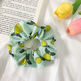 Dây Buộc Tóc Scrunchies- Cột Tóc Vải Scrunchies ( Quả Kiwi)