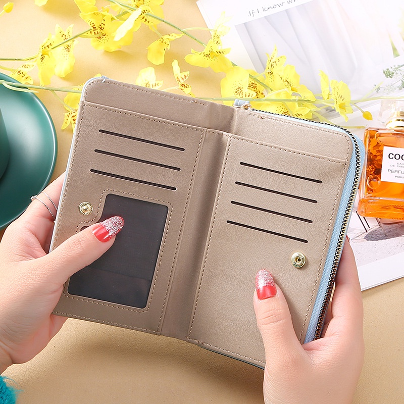 Ví IELGY dài siêu mỏng có khóa kéo thời trang cho nữ