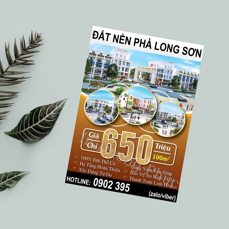 In tờ rơi - tờ gấp boucher C100 theo yêu cầu