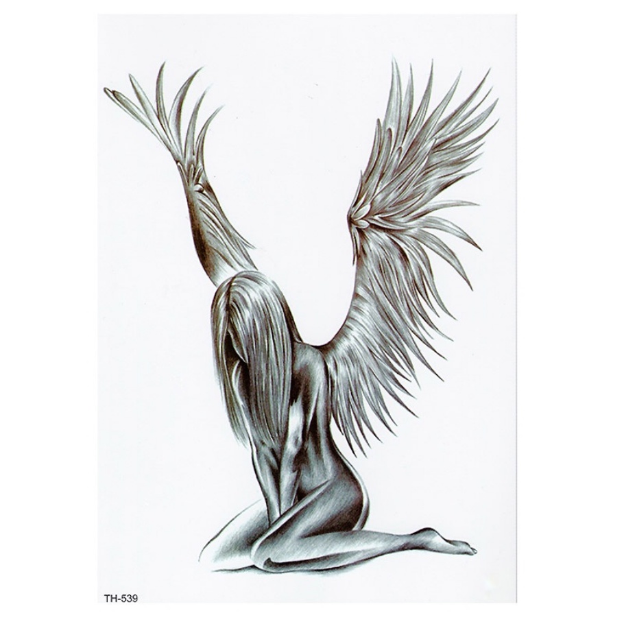 1 Hình Xăm Dán Tạm Thời Hình Cánh Thiên Thần Nghệ Thuật Cơ Thể Cho Nam Và Nữ