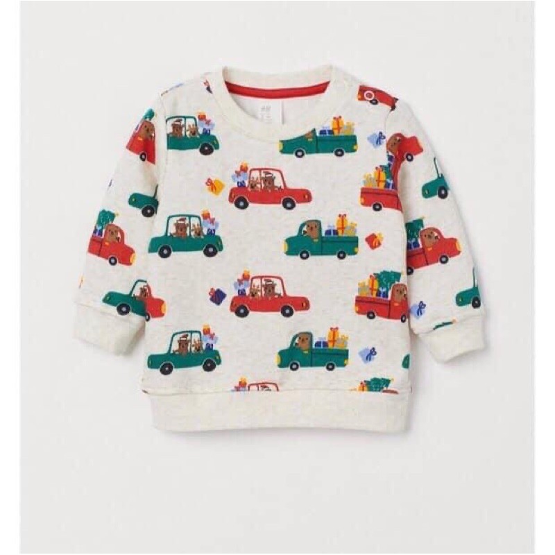 Áo nỉ ô tô HM size 6m - 2y