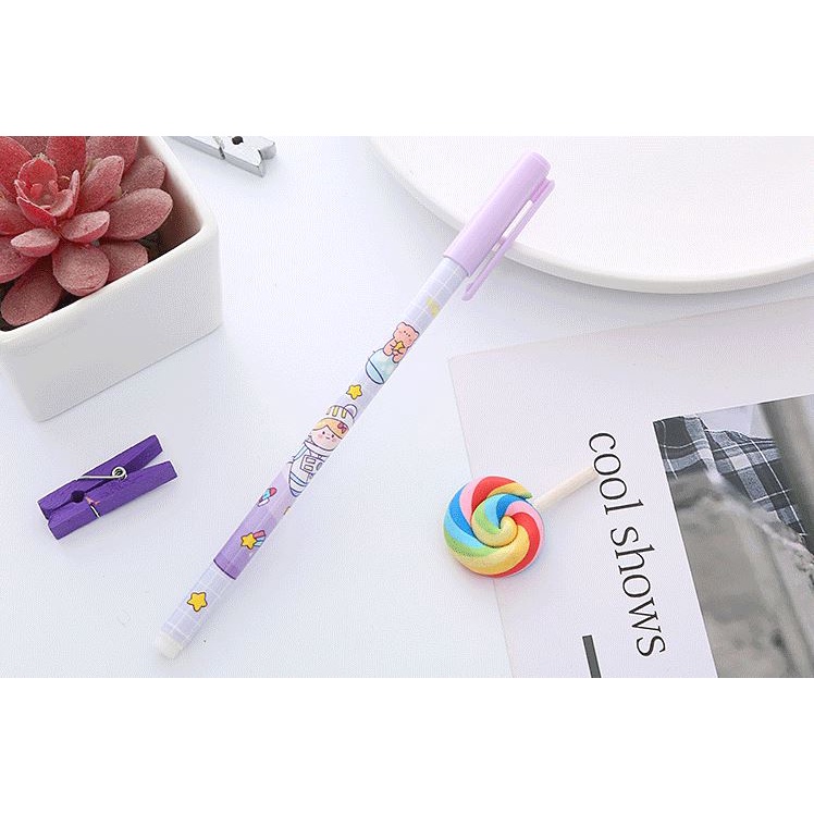 Bộ 6 Bút Gel Mực Đen Hình Phi Hành Gia H195