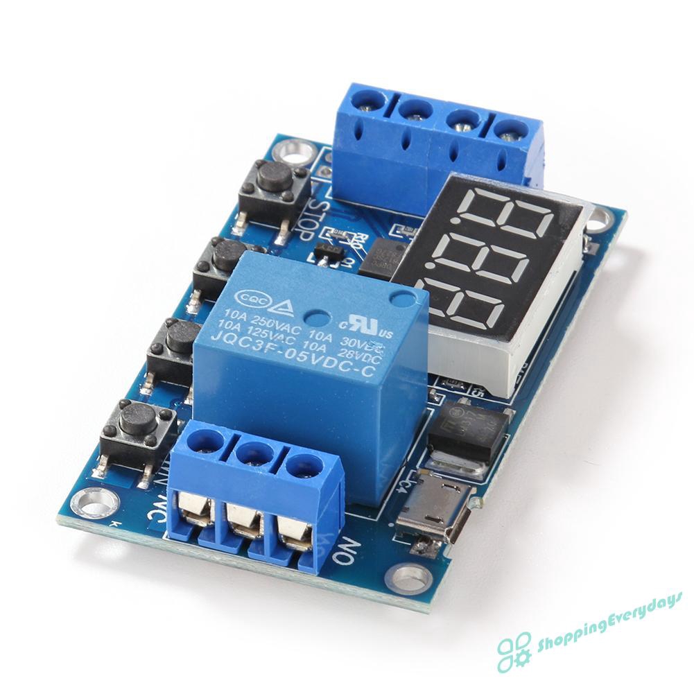 Mô đun tạo trễ thời gian 1 chiều tự động Sv-Dc 6-30v cổng Micro USB 5v