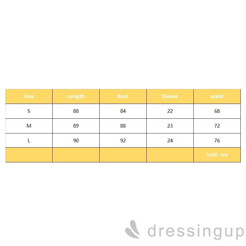 Đầm chữ A cổ vuông tay ngắn phồng eo cao thời trang mùa hè cho nữ