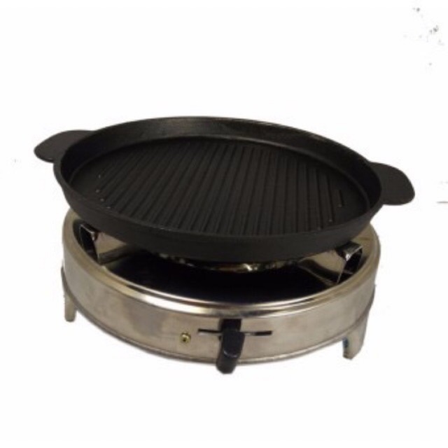 Combo Bếp cồn + khay nướng đen chống dính đun được cả trên bếp từ+ giấy bạc+cồn khô+kẹp thịt