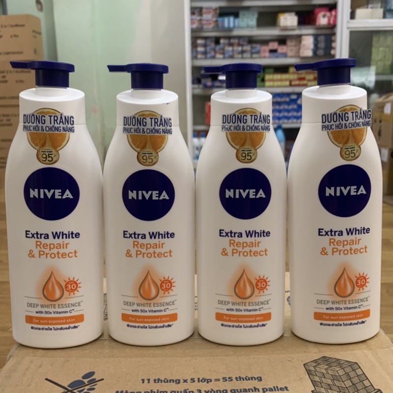 Sữa dưỡng thể Nivea Extra White dưỡng trắng phục hồi và chống nắng SPF30 ( 350ml )